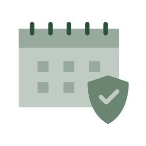 Calendar with shield icon