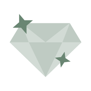 Diamond with stars icon
